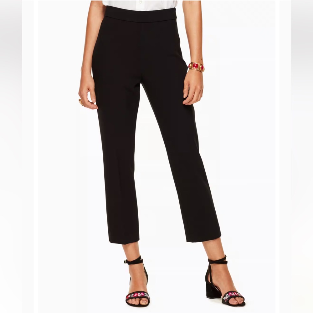 Kate Spade black polished cigarette pants